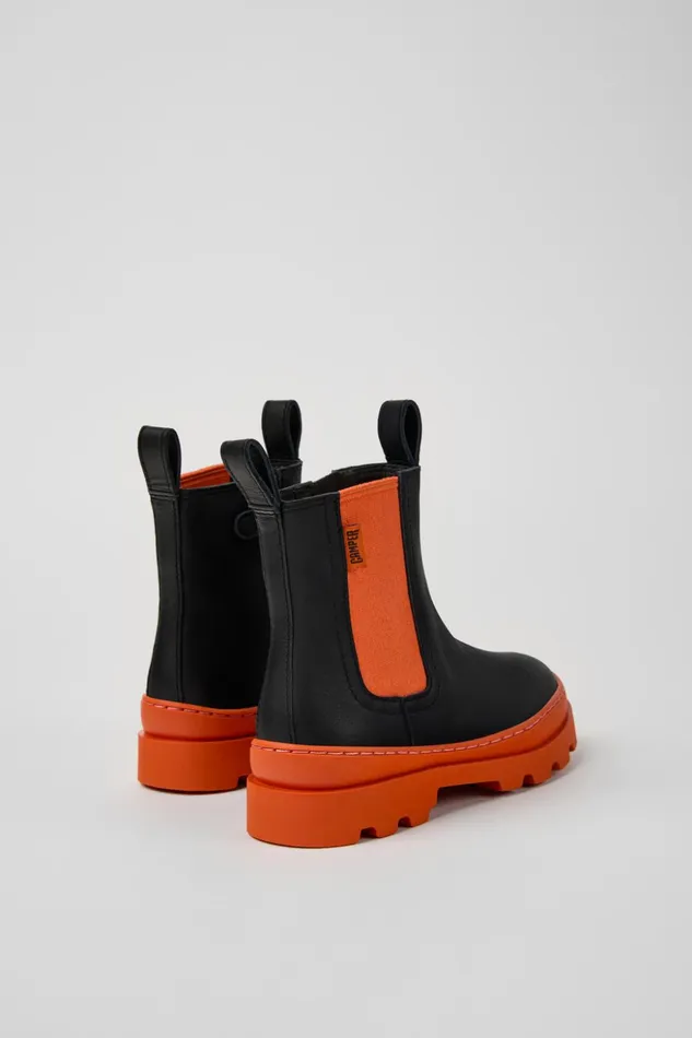 Kids Brutus Black Leather Chelsea Boots For Kids Camper Boots Kids Brutus Black Leather Chelsea Boots For Kids Camper Boots