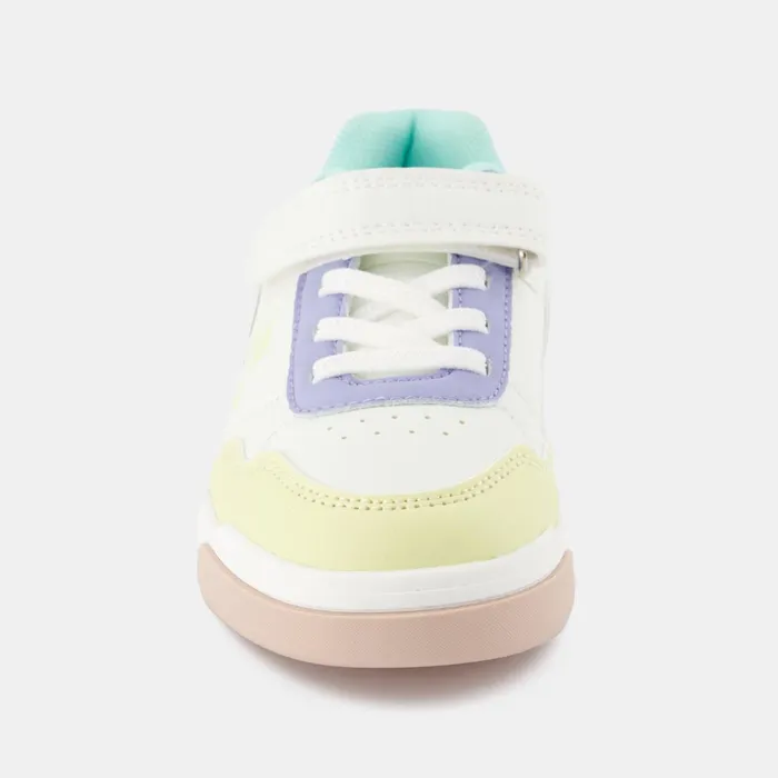 Kids Le Coq Sportif Kid CHAUSSURES ENFANT Shoes LCS COURT BREAKER GIRL PS Kids Optical White Pink