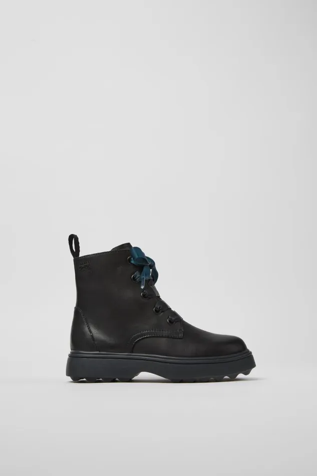 Kids Norte Black Leather Ankle Boots For Kids Camper Boots Kids Norte Black Leather Ankle Boots For Kids Camper Boots