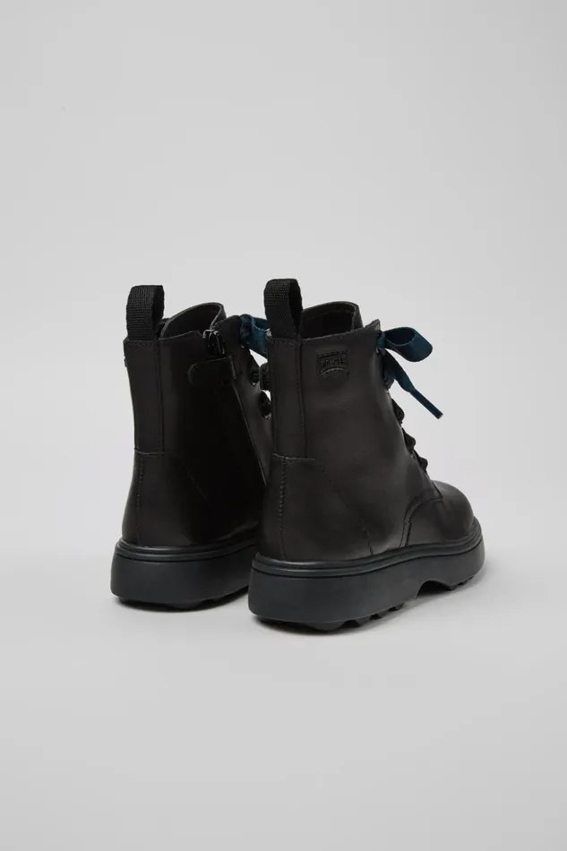 Kids Norte Black Leather Ankle Boots For Kids Camper Boots Kids Norte Black Leather Ankle Boots For Kids Camper Boots