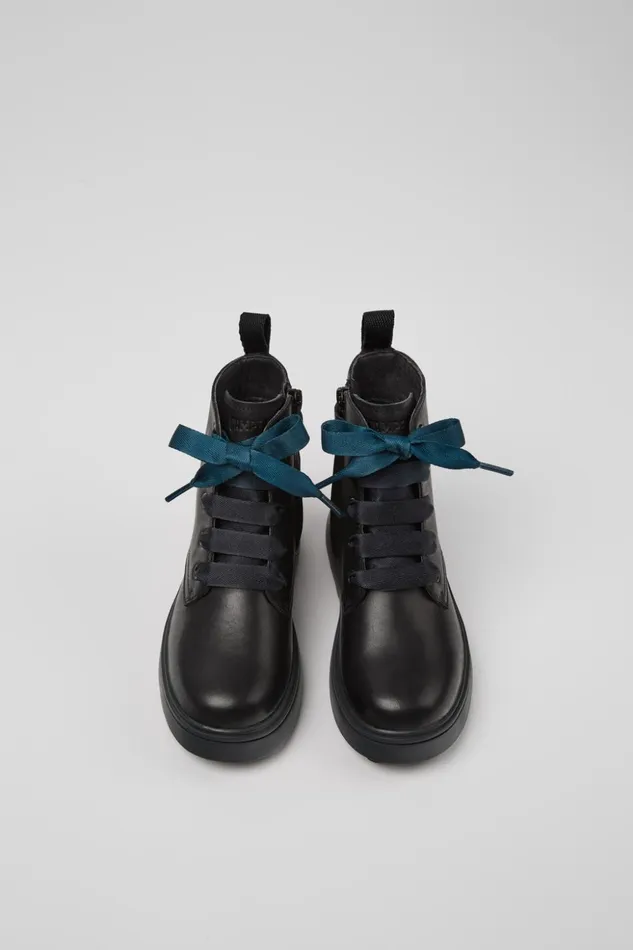 Kids Norte Black Leather Ankle Boots For Kids Camper Boots Kids Norte Black Leather Ankle Boots For Kids Camper Boots