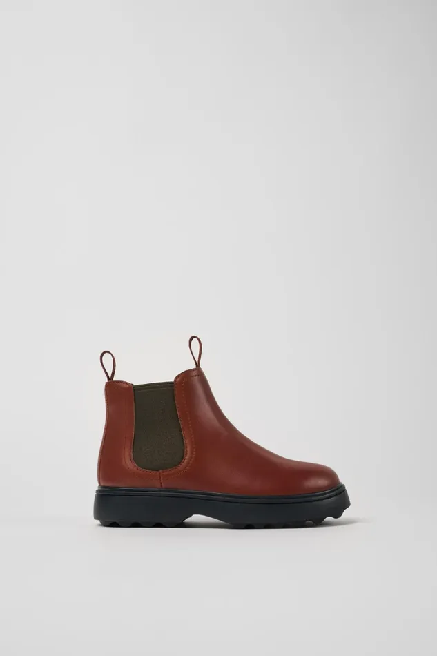 Kids Norte Brownred Leather Boots For Kids Camper Boots Kids Norte Brownred Leather Boots For Kids Camper Boots