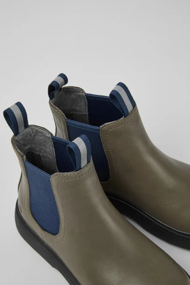 Kids Norte Gray And Blue Ankle Boots Camper Boots