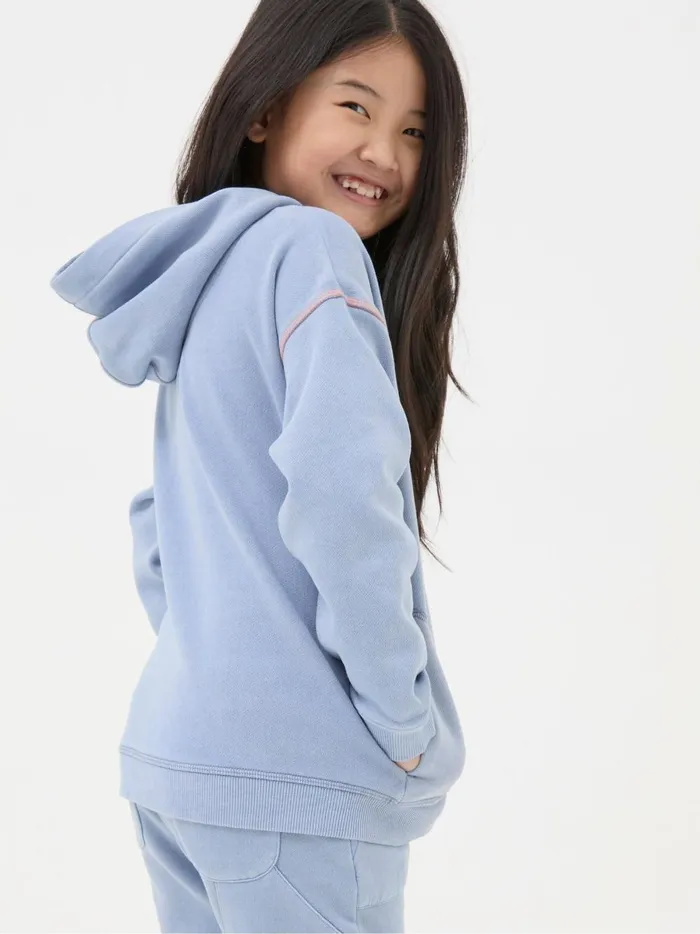 Kids Sweatshirts and Hoodies Fat Face Textured Stripe Blue Popover Hoodie Kids Sweatshirts and Hoodies Fat Face Textured Stripe Blue Popover Hoodie