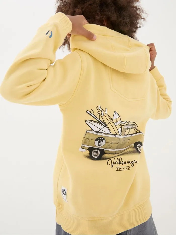 Kids Sweatshirts and Hoodies Fat Face Yellow Vw Popover Hoodie