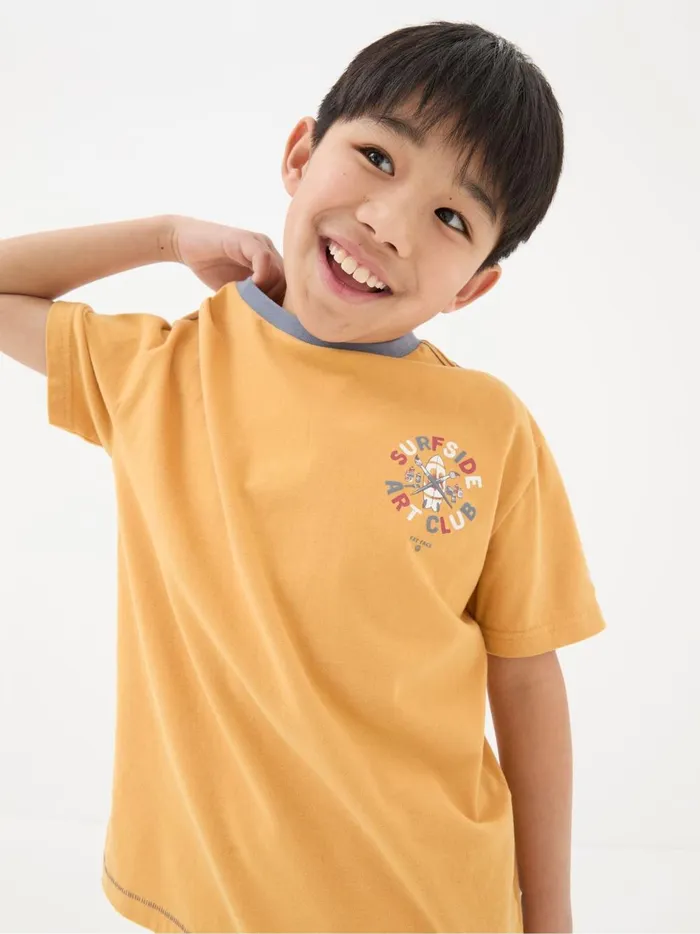 Kids TShirts and Polos Fat Face Yellow Art Graphic Jersey TShirt