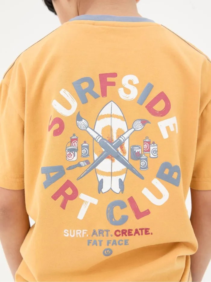 Kids TShirts and Polos Fat Face Yellow Art Graphic Jersey TShirt