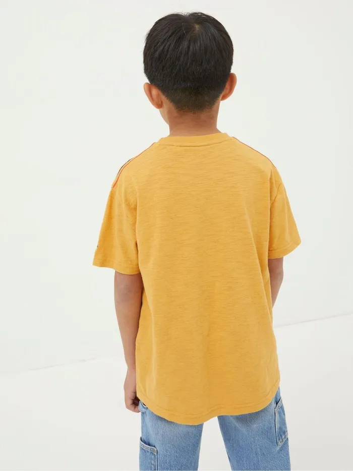 Kids TShirts and Polos Fat Face Yellow Built For Summer Jersey TShirt