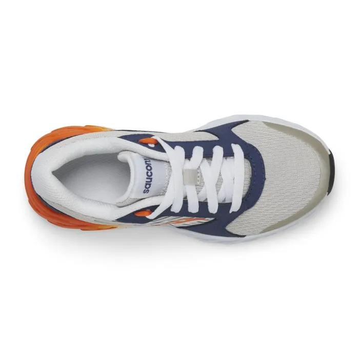 Kids Wind 20 Lace Sneaker Greynavyorange Saucony