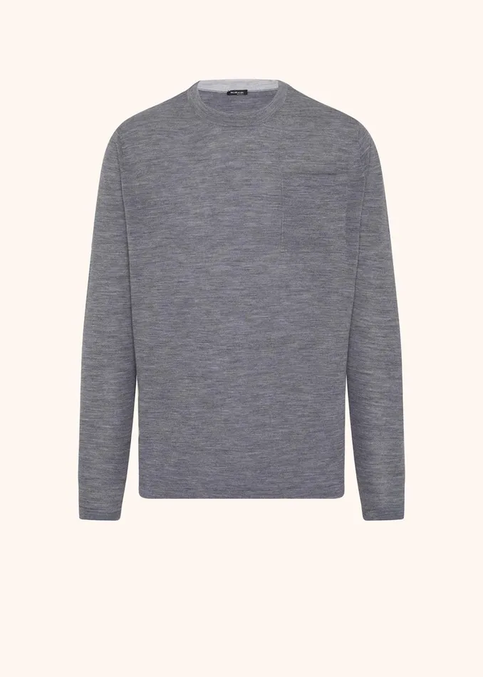 Kiton Knitwear MELANGE WOOL TSHIRT 8211 Men