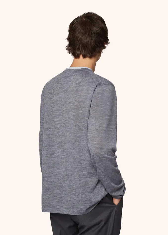 Kiton Knitwear MELANGE WOOL TSHIRT 8211 Men Kiton Knitwear MELANGE WOOL TSHIRT 8211 Men