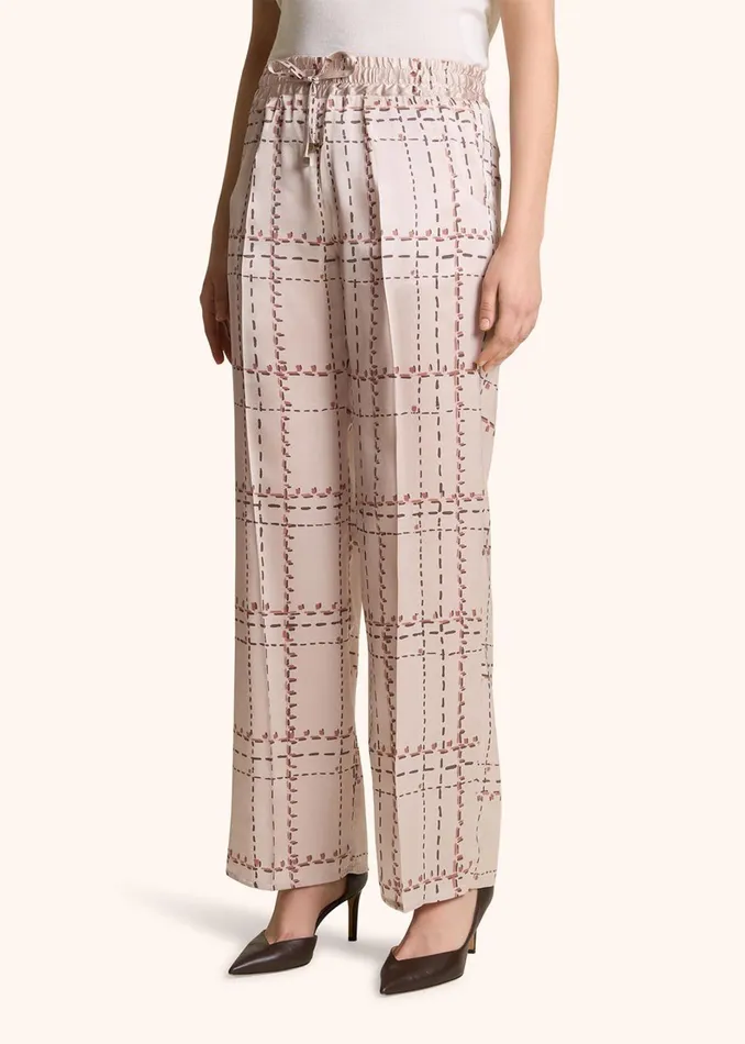Kiton Pants And Skirts PRINTED SILK DRAWSTRING TROUSERS 8211 Women Kiton Pants And Skirts PRINTED SILK DRAWSTRING TROUSERS 8211 Women