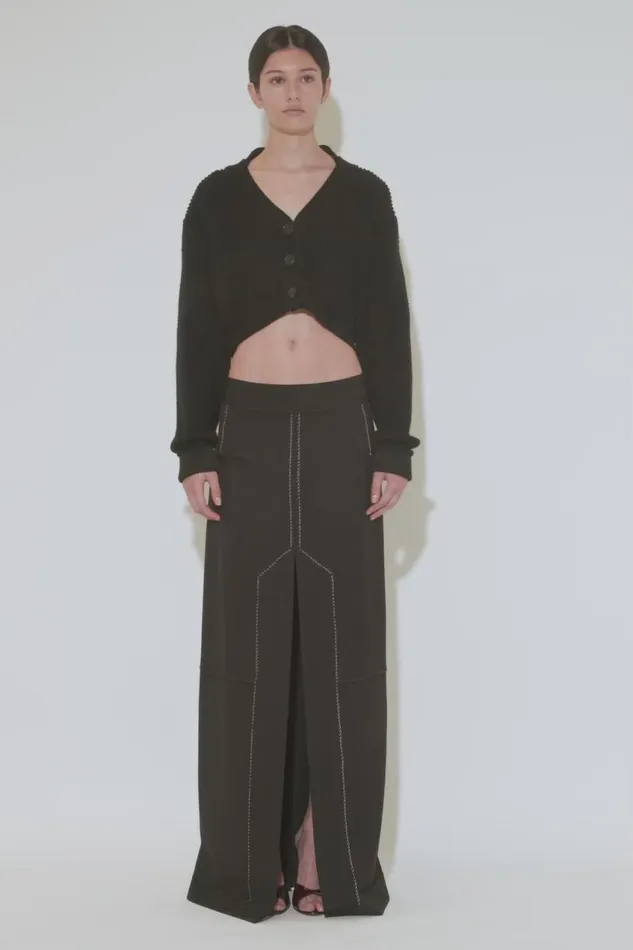Knitwear Women Victoria Beckham Cropped VNeck Cardigan In Black