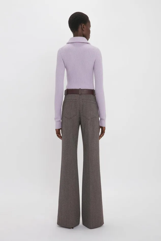 Knitwear Women Victoria Beckham Double Collared Jumper In Petunia