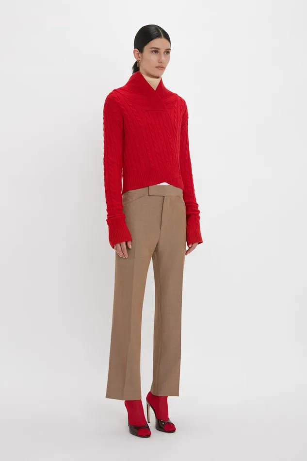 Knitwear Women Victoria Beckham Wrap Detail Jumper In Red