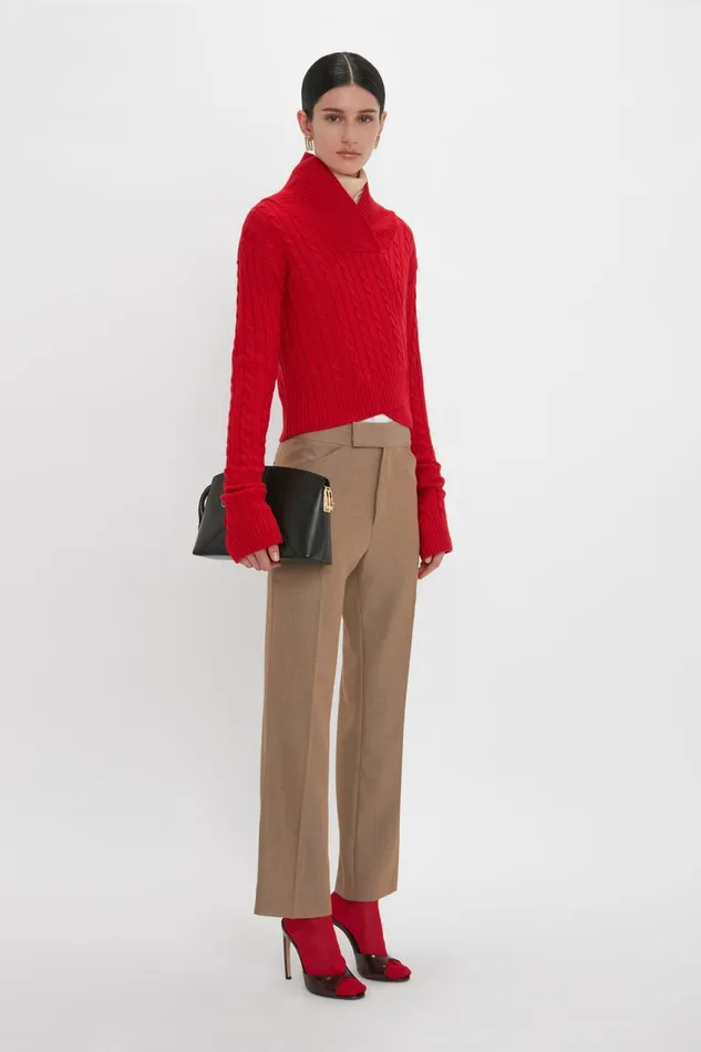 Knitwear Women Victoria Beckham Wrap Detail Jumper In Red