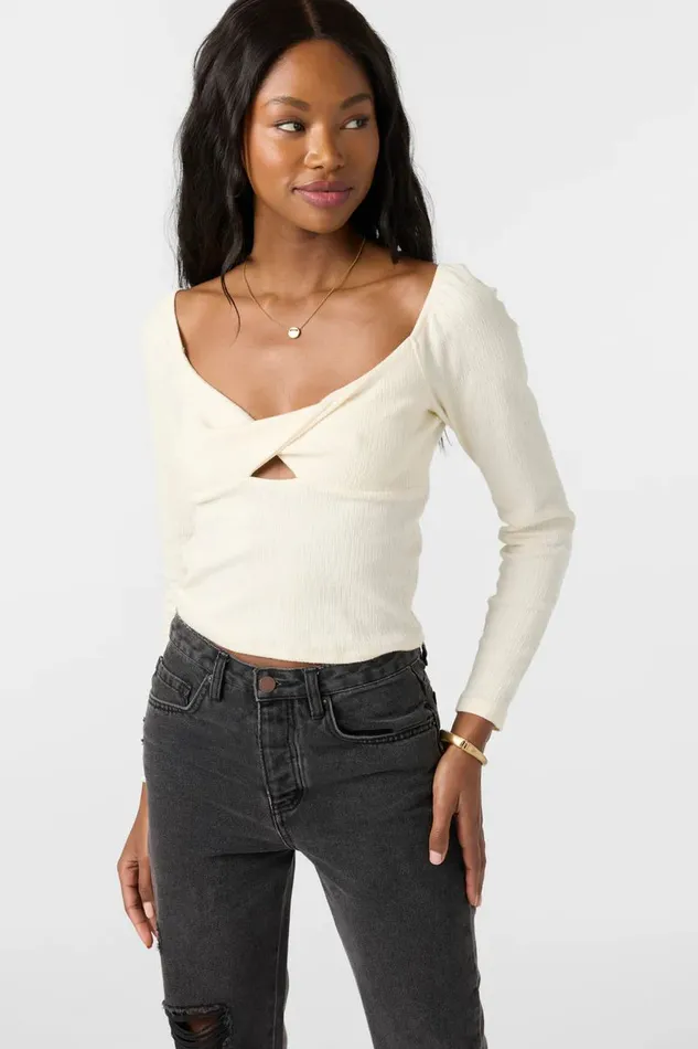 KRISTINA LONG SLEEVE TOP Winter White Women O039NEILL Clothing