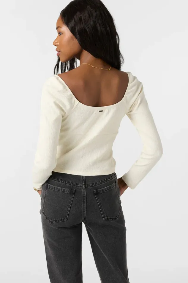 KRISTINA LONG SLEEVE TOP Winter White Women O039NEILL Clothing
