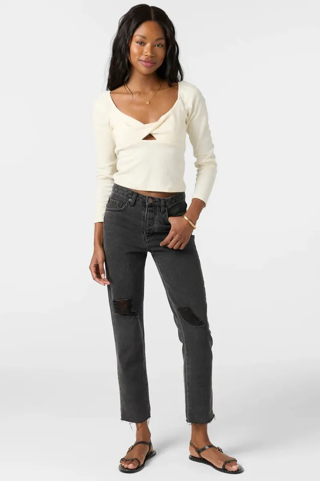 KRISTINA LONG SLEEVE TOP Winter White Women O039NEILL Clothing