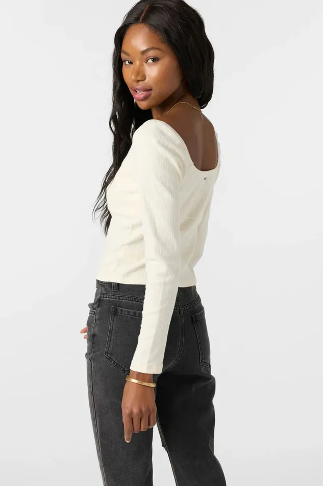 KRISTINA LONG SLEEVE TOP Winter White Women O039NEILL Clothing