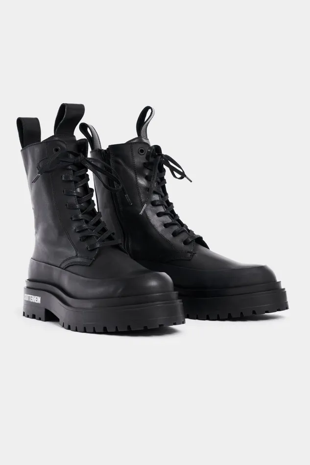 Lace Up Boots Women Stutterheim Peace Walker Leather Black