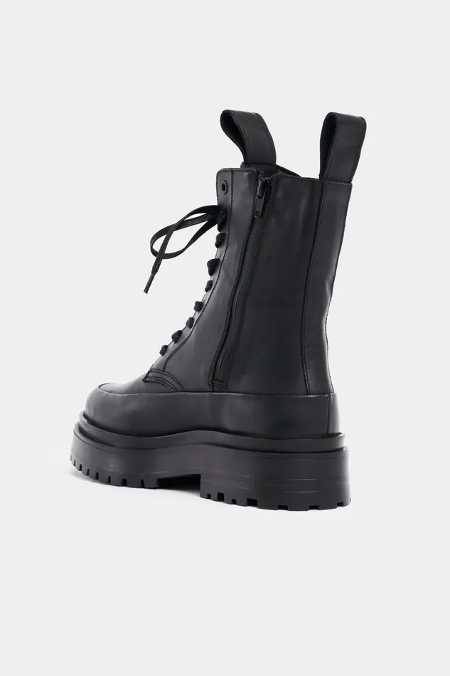 Lace Up Boots Women Stutterheim Peace Walker Leather Black