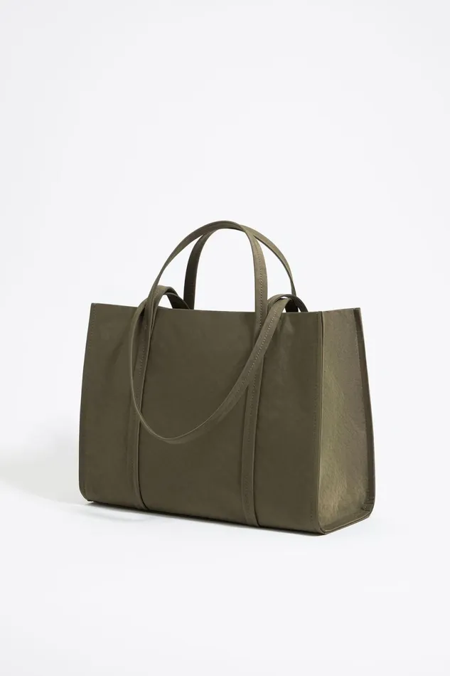 Large Khaki Nylon Shopper Bag Khaki Women Bimba Y Lola Shoppers Large Khaki Nylon Shopper Bag Khaki Women Bimba Y Lola Shoppers