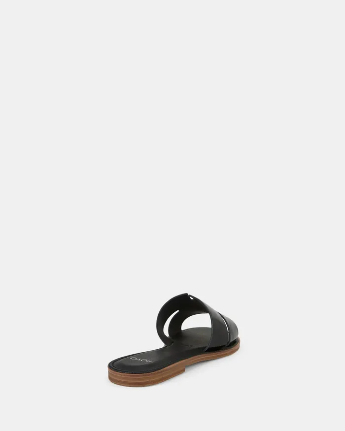 Leather Sandals NOVO Shoes Women VERSA Black Patent Flatform
