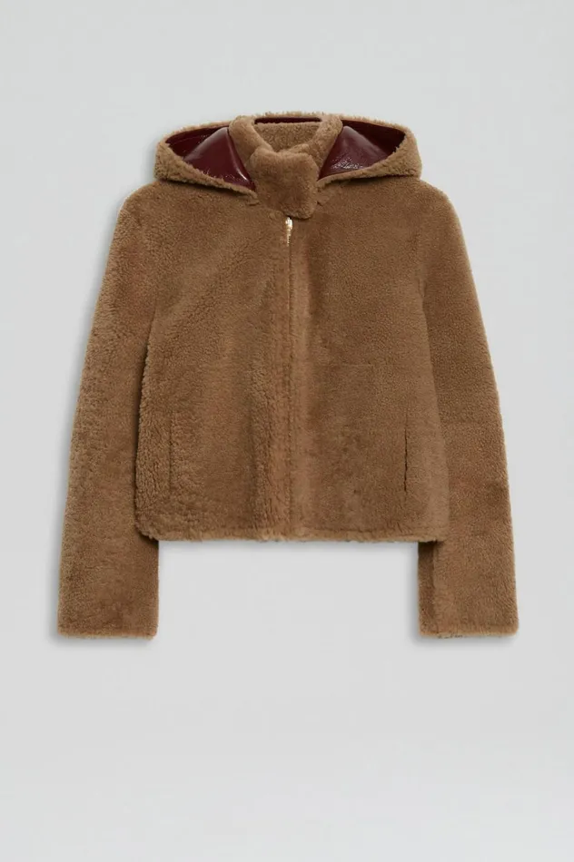 Leather Women Scanlan Theodore SHEARLING JACKET Rasbrrycamel Leather Women Scanlan Theodore SHEARLING JACKET Rasbrrycamel