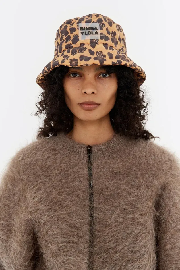 Leopard Nylon Bucket Hat Leopard Natural Women Bimba Y Lola Hats And Caps Leopard Nylon Bucket Hat Leopard Natural Women Bimba Y Lola Hats And Caps