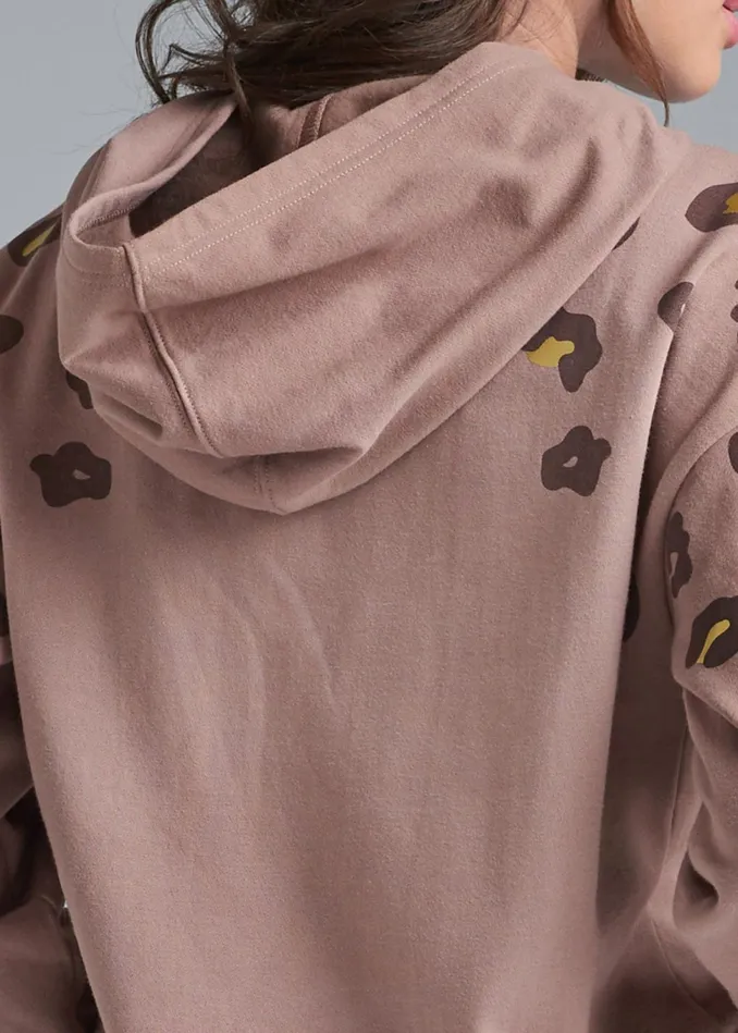LEOPARD SWEATSHIRT Taupe Women VENUS Sweatshirts and Hoodies