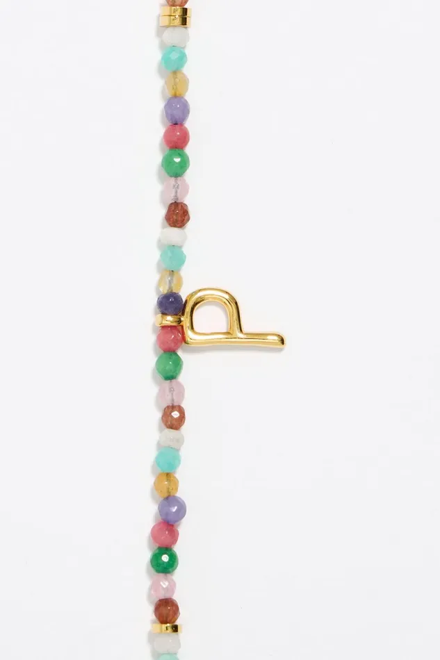 Letter P Multicolor Stones Bracelet Gold Women Bimba Y Lola Alphabet Letter P Multicolor Stones Bracelet Gold Women Bimba Y Lola Alphabet