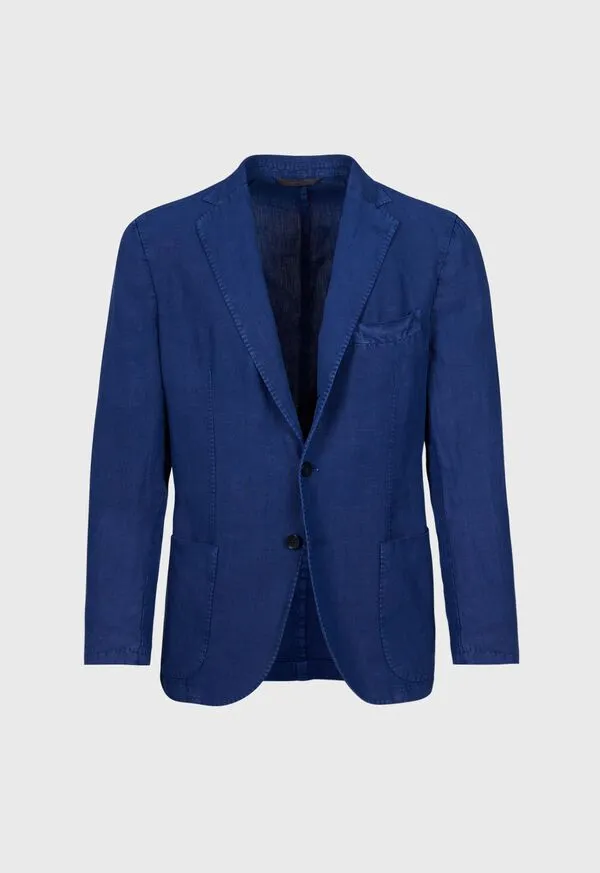 Linen GarmentDyed Jacket Indigo Blazers and Jackets Paulstuart Mens