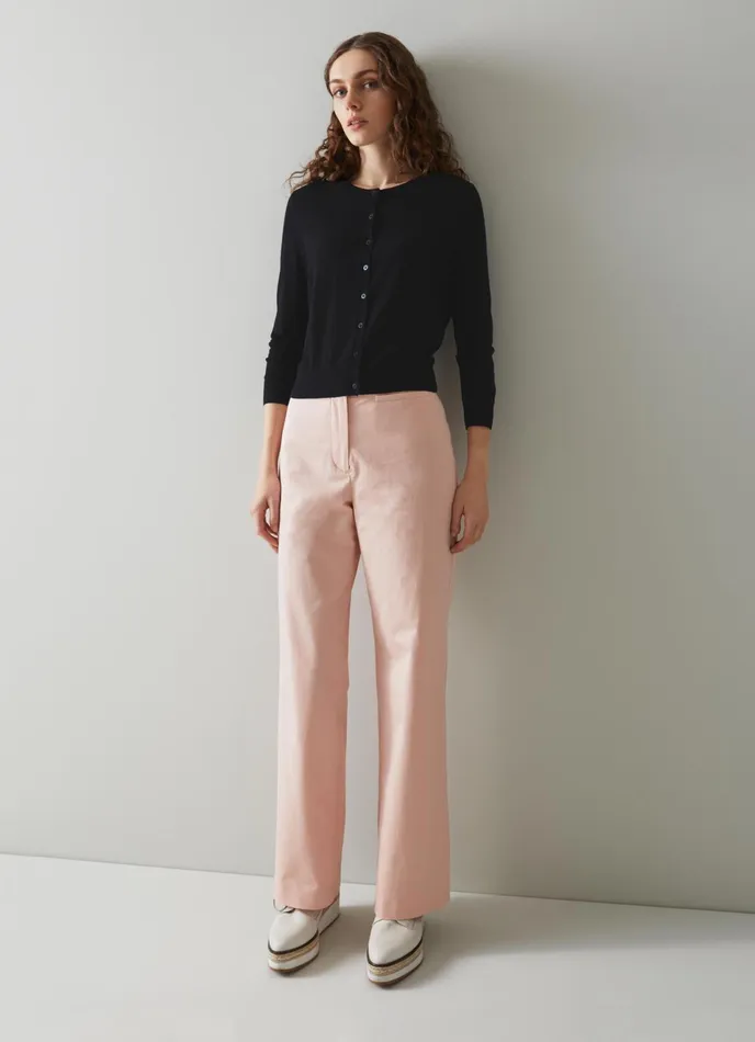 LK Bennett Bonnie Black Merino Wool Cardigan Women Tops