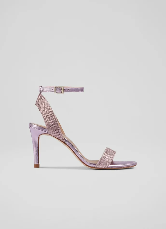 LK Bennett Ivette Gold Metallic Rope Sandals Women Sandals