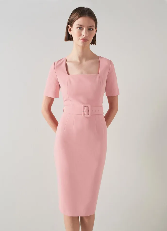 LK Bennett Leonora Pink Shift Dress Women Dresses