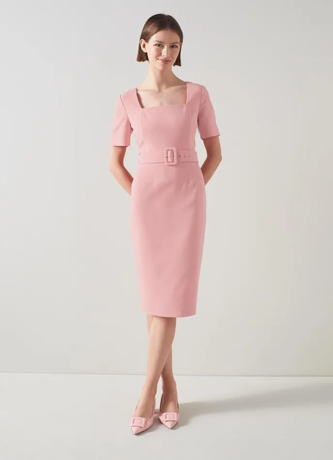 LK Bennett Leonora Pink Shift Dress Women Dresses