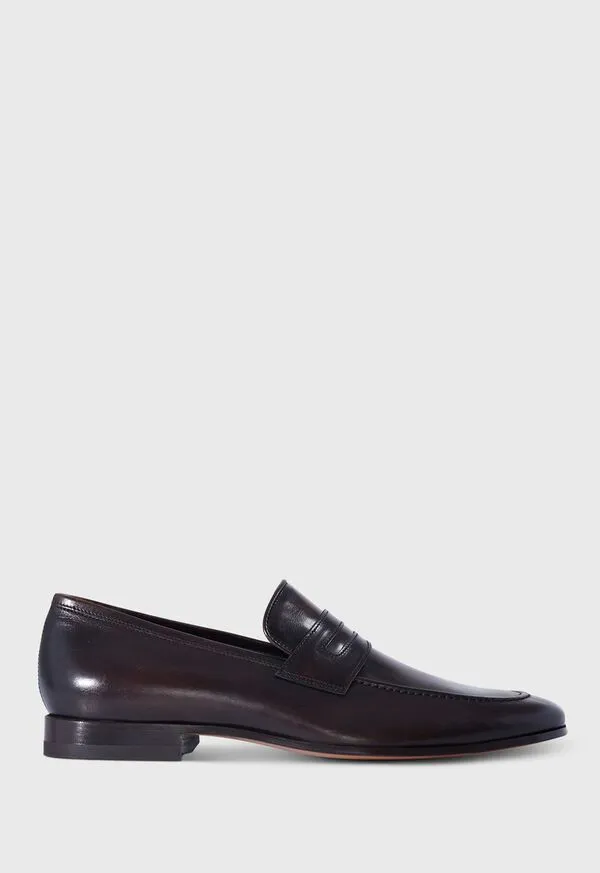 Loafers Mens Garret II Leather Penny Loafer Brown Paulstuart