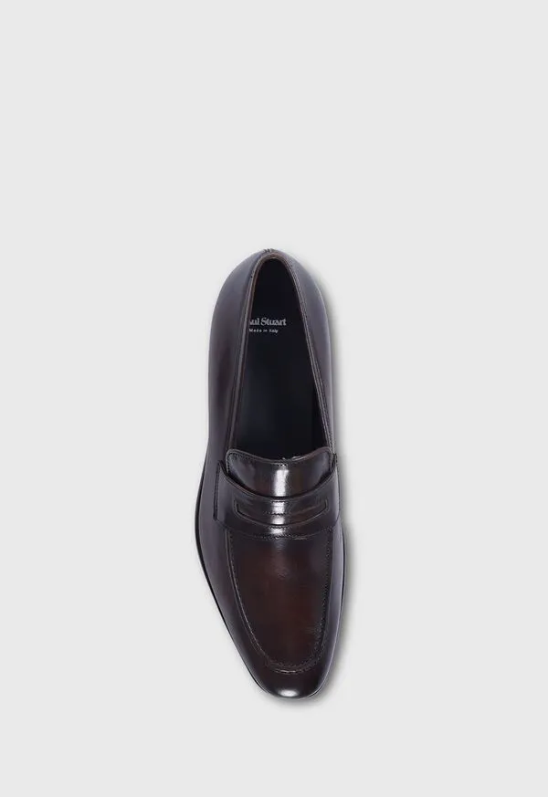 Loafers Mens Garret II Leather Penny Loafer Brown Paulstuart Loafers Mens Garret II Leather Penny Loafer Brown Paulstuart