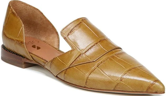 Loafers Women Franco Sarto Sarto Toby D039Orsay Flat Camel Leather