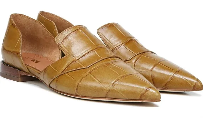 Loafers Women Franco Sarto Sarto Toby D039Orsay Flat Camel Leather