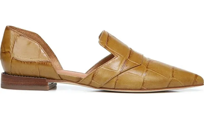 Loafers Women Franco Sarto Sarto Toby D039Orsay Flat Camel Leather