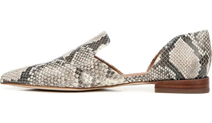 Loafers Women Franco Sarto Sarto Toby D039Orsay Flat Roccia Snake Print Leather