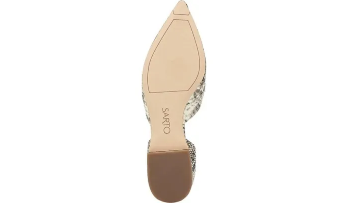 Loafers Women Franco Sarto Sarto Toby D039Orsay Flat Roccia Snake Print Leather
