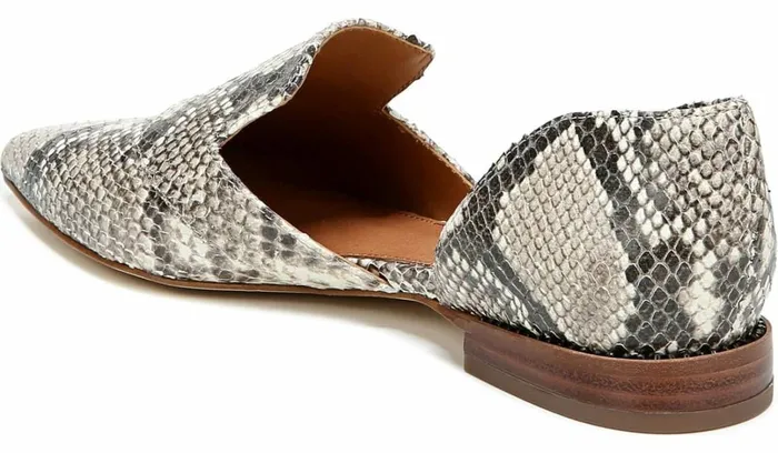 Loafers Women Franco Sarto Sarto Toby D039Orsay Flat Roccia Snake Print Leather