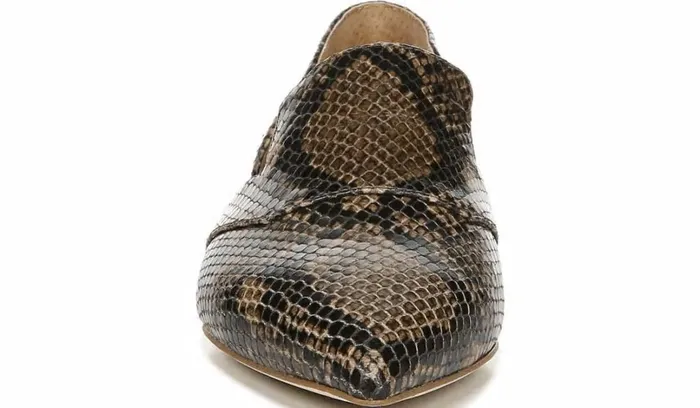 Loafers Women Franco Sarto Sarto Toby D039Orsay Flat Taupe Snake Leather