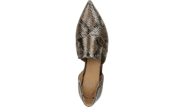 Loafers Women Franco Sarto Sarto Toby D039Orsay Flat Taupe Snake Leather