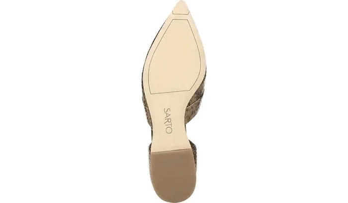 Loafers Women Franco Sarto Sarto Toby D039Orsay Flat Taupe Snake Leather