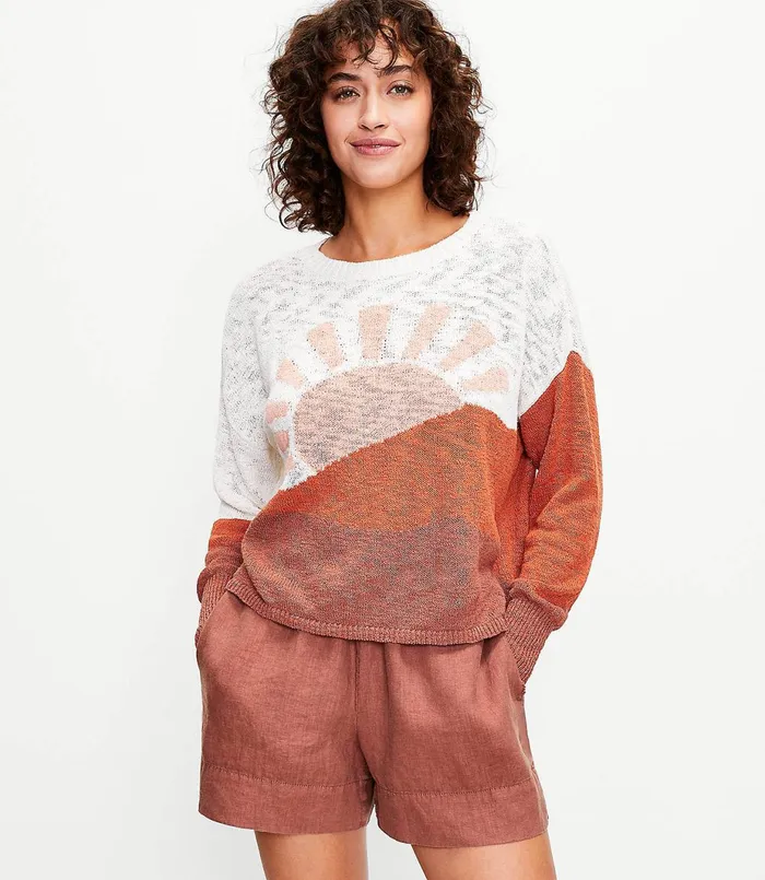 LOFT Lou and Grey Sunrise Sweater Henna Women Loungewear