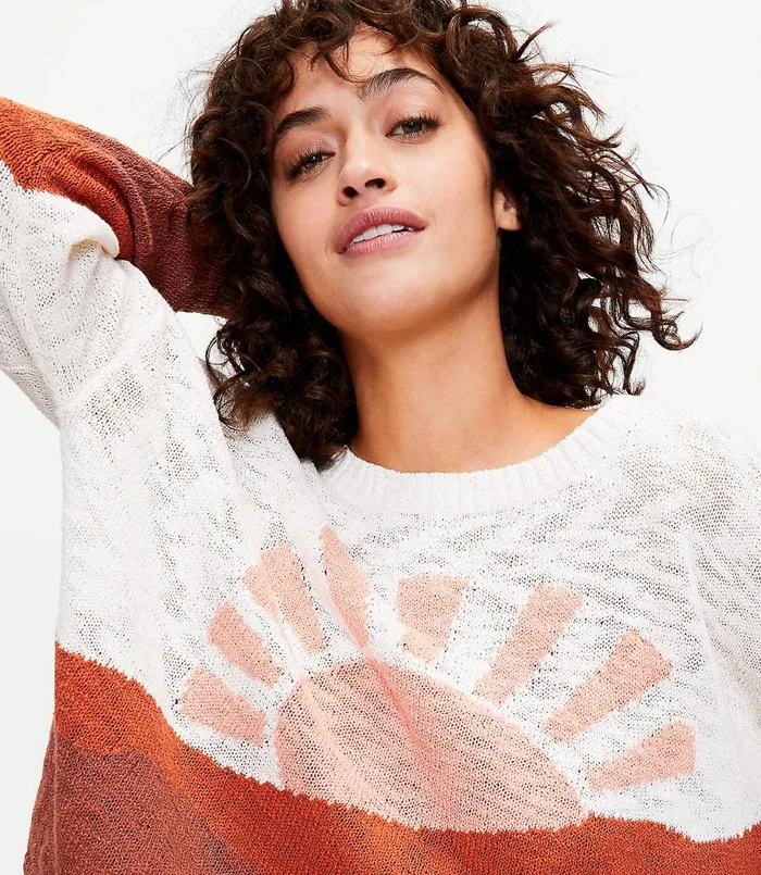 LOFT Lou and Grey Sunrise Sweater Henna Women Loungewear